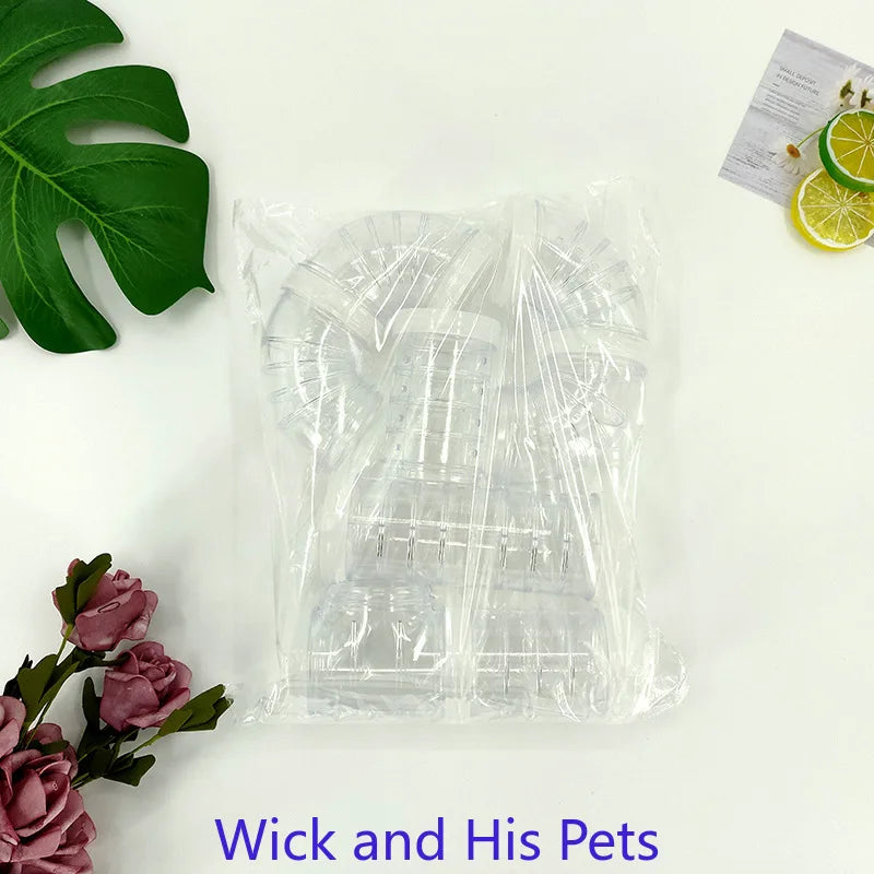 Hamster Tunnel Plastic Toy Rodent Training Channel Durable DIY Splicing Maze Tube External Pipeline for Small Animal Accessories