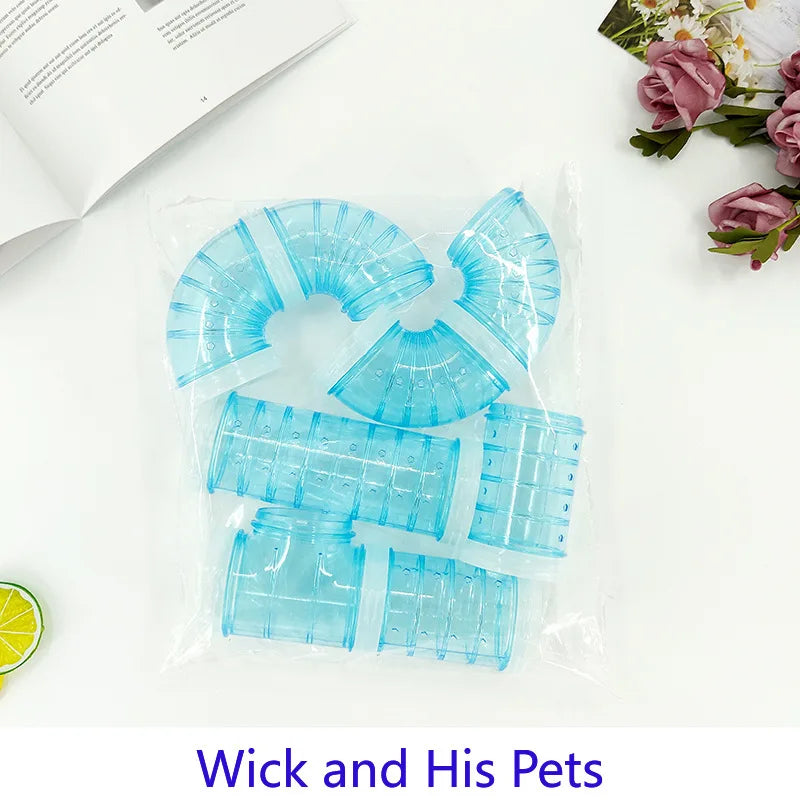 Hamster Tunnel Plastic Toy Rodent Training Channel Durable DIY Splicing Maze Tube External Pipeline for Small Animal Accessories