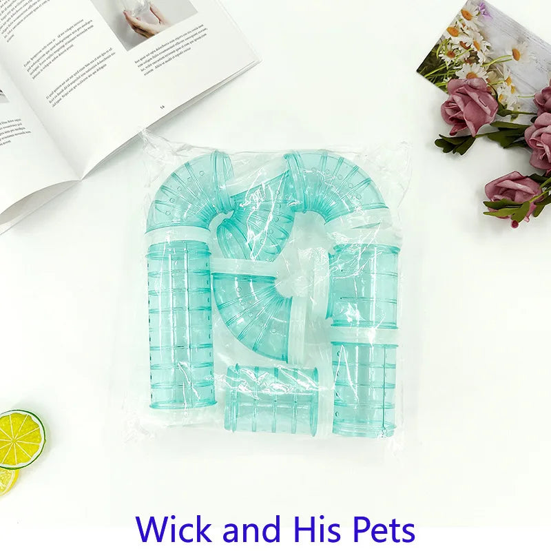 Hamster Tunnel Plastic Toy Rodent Training Channel Durable DIY Splicing Maze Tube External Pipeline for Small Animal Accessories