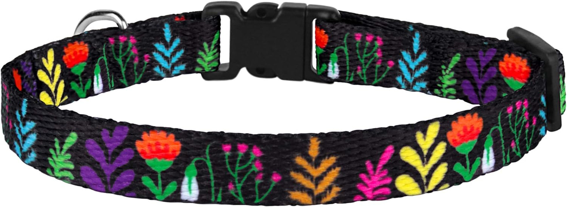 Cat Collar with Bell Floral Pattern 2 Pack Set Flower Adjustable Safety Breakaway Collars for Cats Kitten
